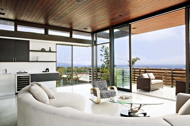 Living room view in the Modern Contemporary Ettley House