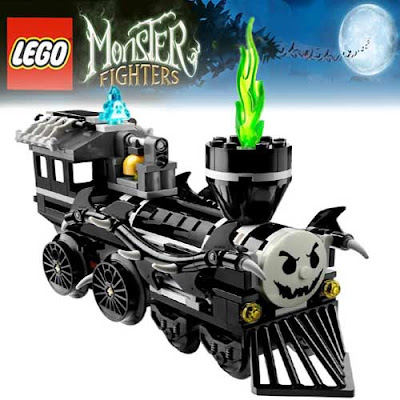 illuminated monster Minifigure Halloween Lego locomotive refashioned Legoville Toby tram and Percy