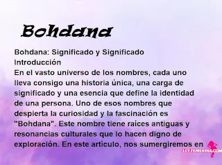 significado del nombre Bohdana