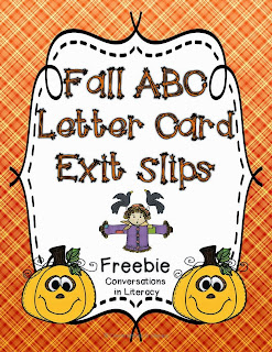 ABC Letter Cards for exit slips