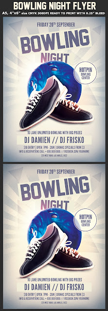  Bowling Night Flyer Template