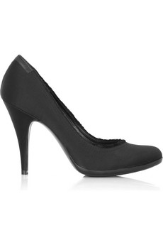 Pedro Garcia’s black satin pumps