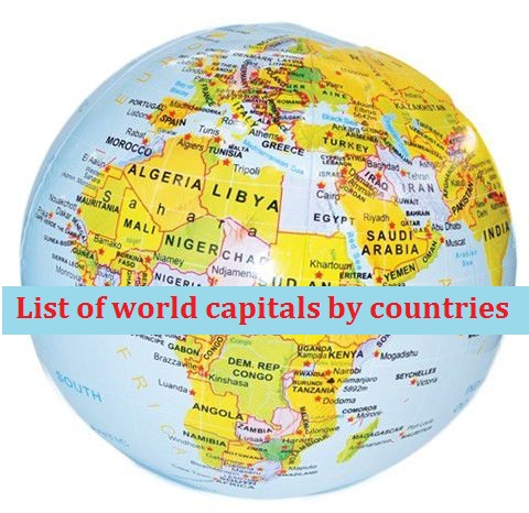 List of world capitals by countries 2019