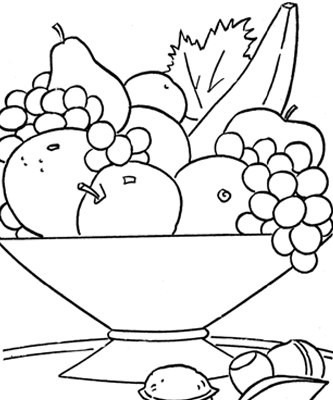 colouring for kids printable food coloring pages