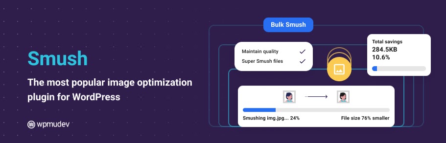 Smush image optimization plugin for WordPress