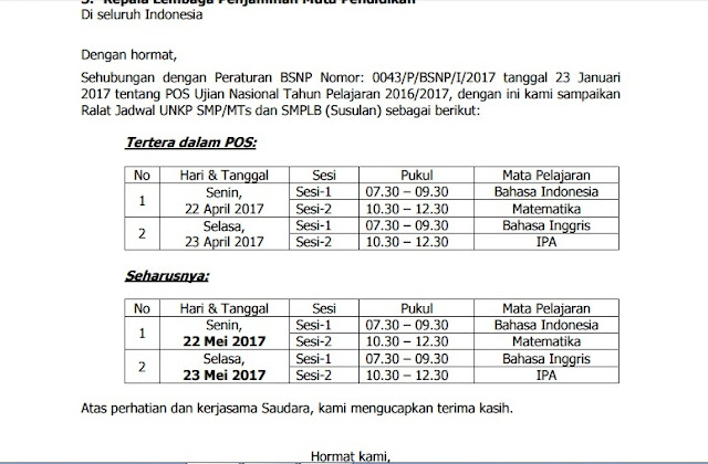 Akan Ikut Ujian Nasional (UN) 2017? Baca Ini!  Sekolah Daring