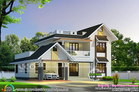 2650 square feet, nice sloping roof mix home