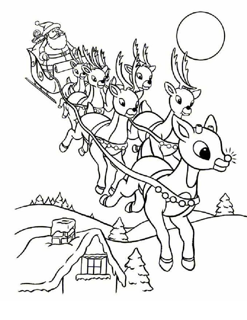 Christmas Coloring Pages Santa