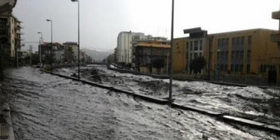 Inundaciones por intensas lluvias en Italia