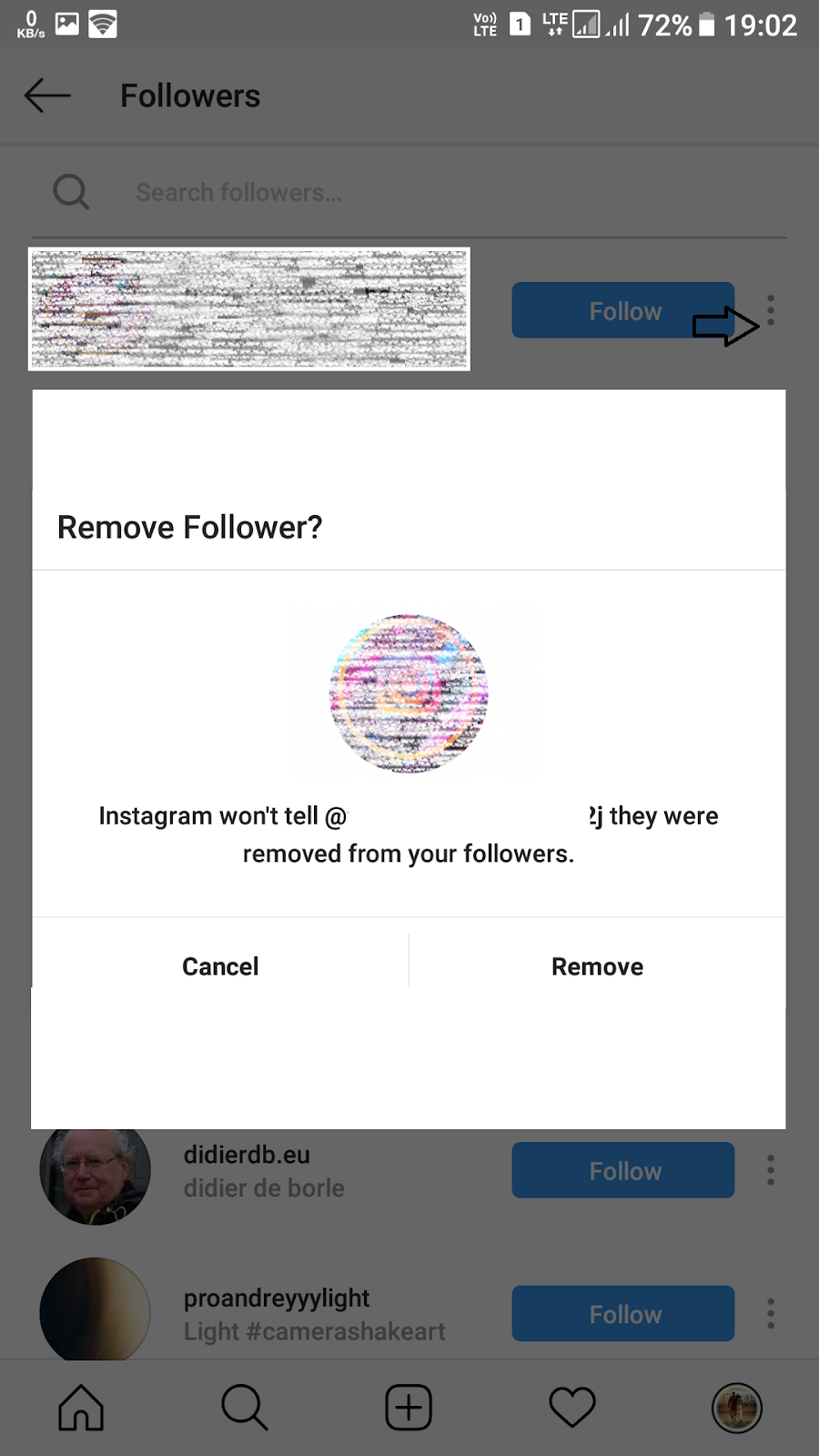 remove a followers - instagram privacy settings for followers