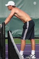 Simon Aspelin shirtless from Miami Open 2009