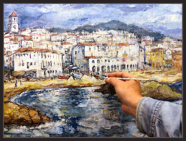 CALELLA DE PALAFRUGELL-PINTURA-MARINAS-PANORAMICA-FOTOS-PINTANDO-CUADROS-PAISAJES-PUEBLOS-GIRONA-MAR-CATALUNYA-PINTOR-ERNEST DESCALS