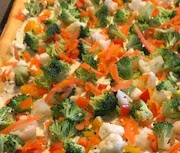 Thin Crust Specialty Pizza with Vegetable and Vegan Cheese