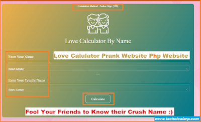 Love Calculator Prank Script Free Download