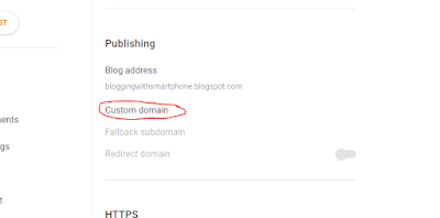 custom domain in blogger