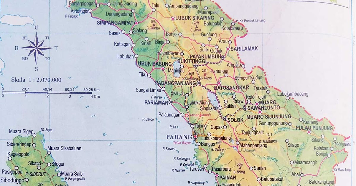   Peta Provinsi Sumatera  Barat Lengkap Penjelasannya 