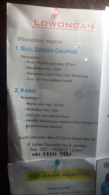 INFO KERJA JEMBER DAN SEKITARNYA