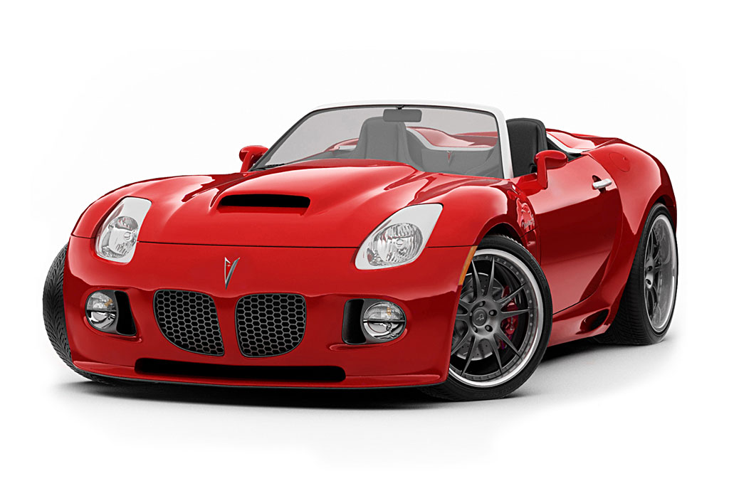This Pontiac Solstice which tuner Mallett chose to fly their ideas 