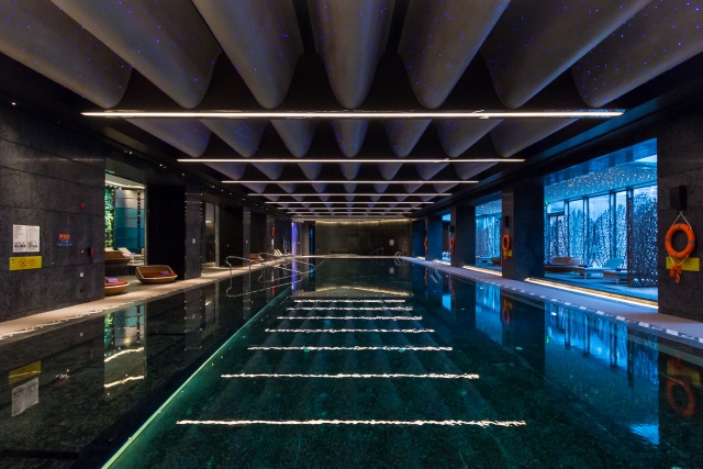 swimming pool at W Hotel Xi'an China