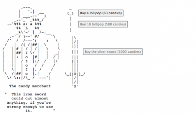 Candy Box, Games Freezer, Retrogaming, ASCII Art, ASCII