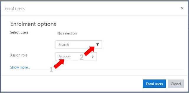 Enrolment options user