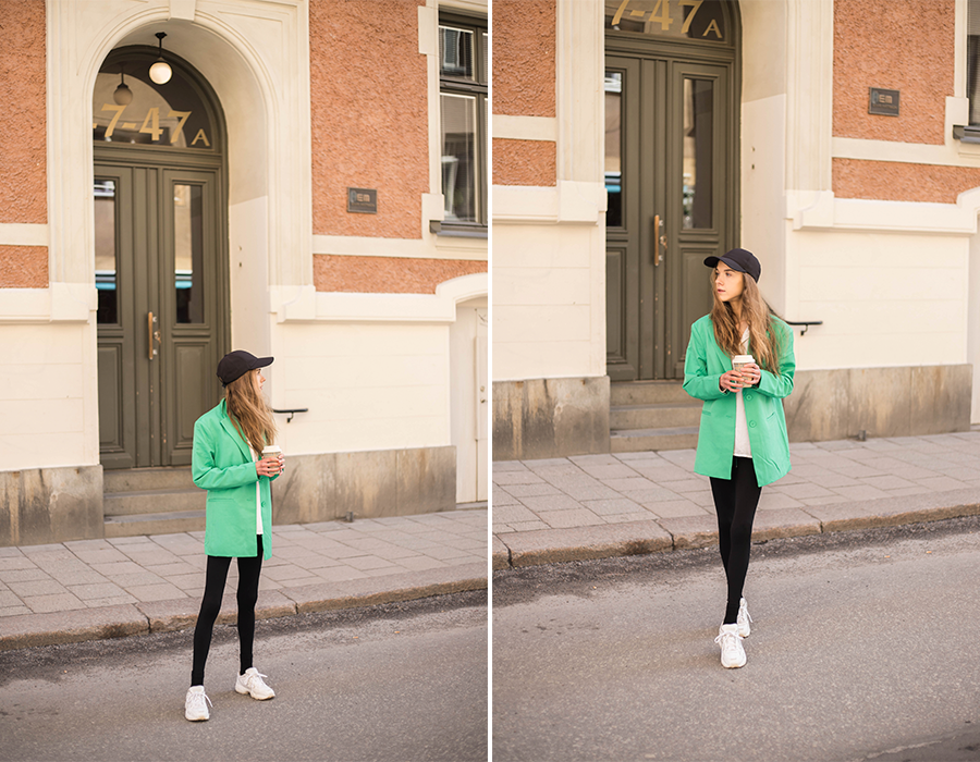 Kuinka yhdistää vihreä bleiseri // How to style green blazer
