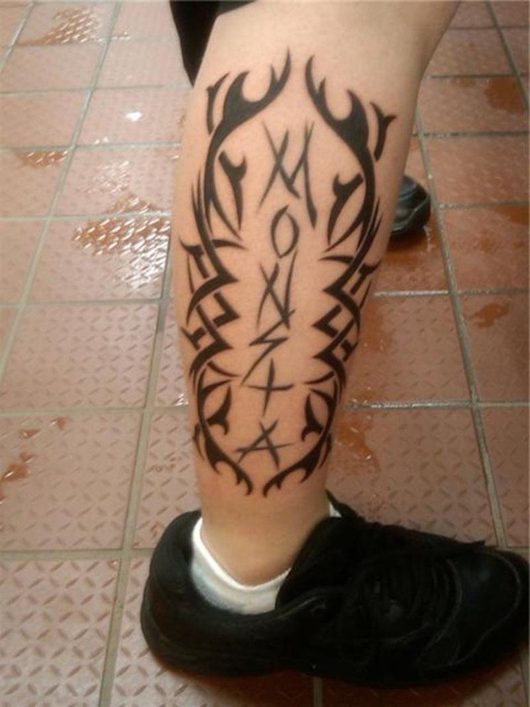 maori leg tattoos designs