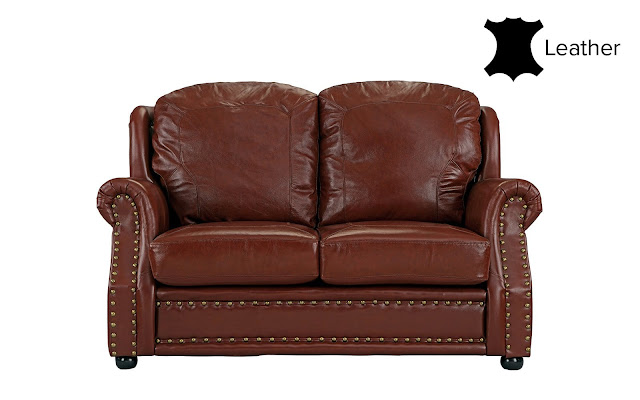 Savannah Classic Executive Style Leather Match Loveseat