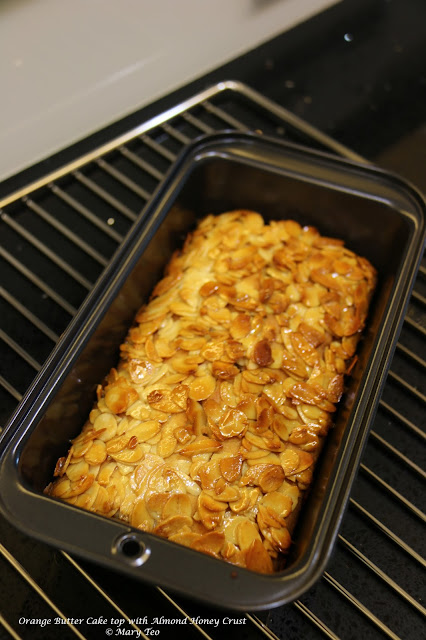 Orange Butter Cake top with Almond Crust (蜂蜜杏仁香橙奶油蛋糕)