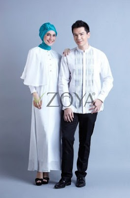 Model Baju Muslim Couple Zoya (Gamis dan KoKo) Terbaru