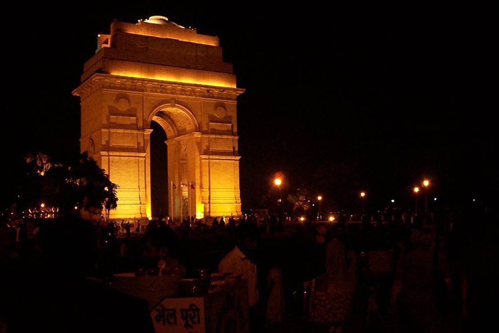 India Gate at night