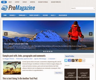 Promagazine Blogger Template