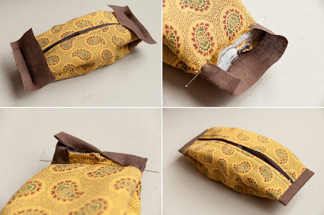 Cosmetics Bag / Pouch "Coquette". DIY Tutorial with Photos. 