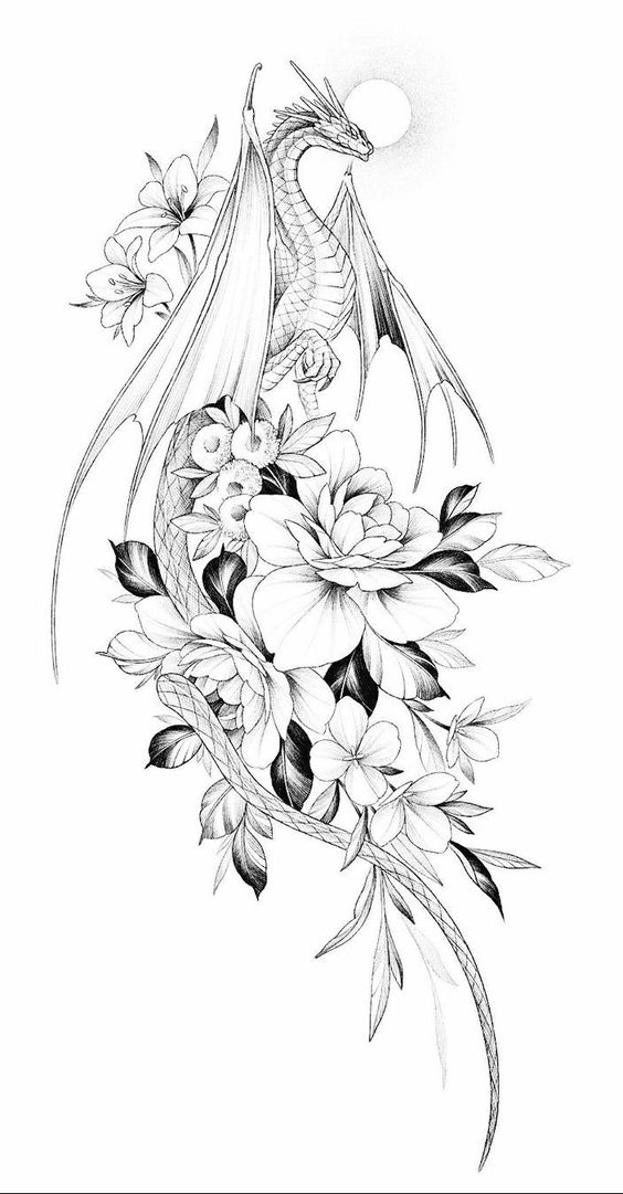 Gorgeous flower tattoo design and idea