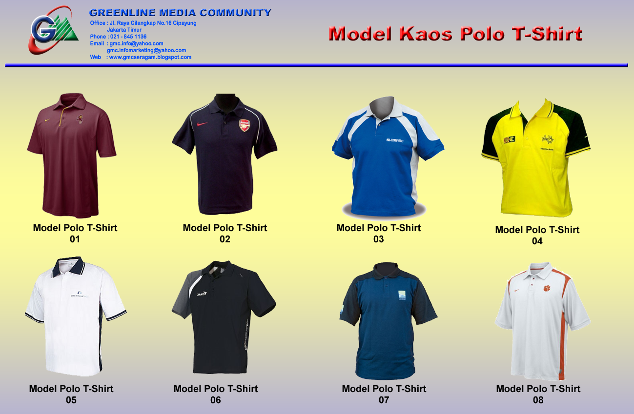 Contoh Kaos Polo T-Shirt ~ Greenline Media Community