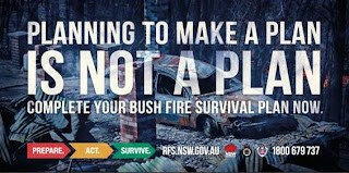 New campaign ad 3 poster focuses on creating a Bush Fire Survival Plan