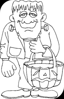 Halloween Coloring Pages Frankenstein