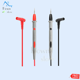 Alligator Clip Multimeter Test Probe Kit Banana Plug Probe   Easy connect to universal digital multimeter standard jack, 10mm plug insertion depth.  Perfect for testing electrical wiring circuits and LED light, durable for lifetime use.
