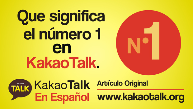 Que significa el numero 1 en KakaoTalk