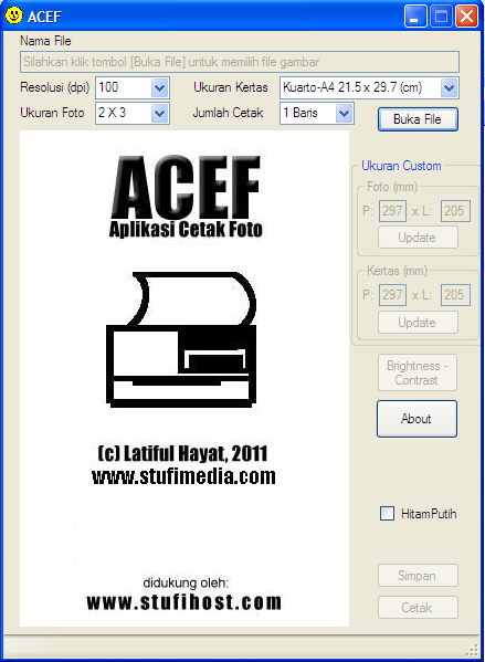 ACEF (Aplikasi Cetak Foto)  Aneka Tips Gratis