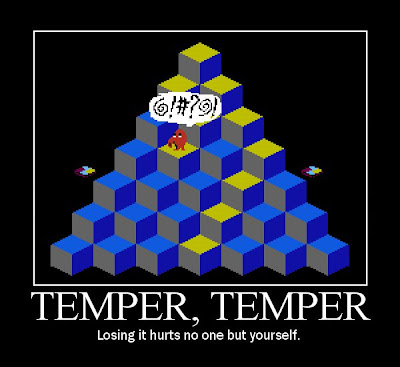 qbert motivational poster, nes, arcade, resigned gamer