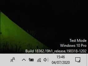 Windows 10 Test Mode