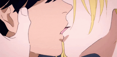 Ash Lynx and Eiji Okumura kiss, Banana Fish, Boys' Love