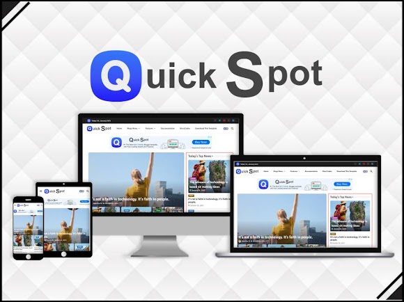 QuickSpot - Responsive News & Magazine blogger template - Blogger Template 2023