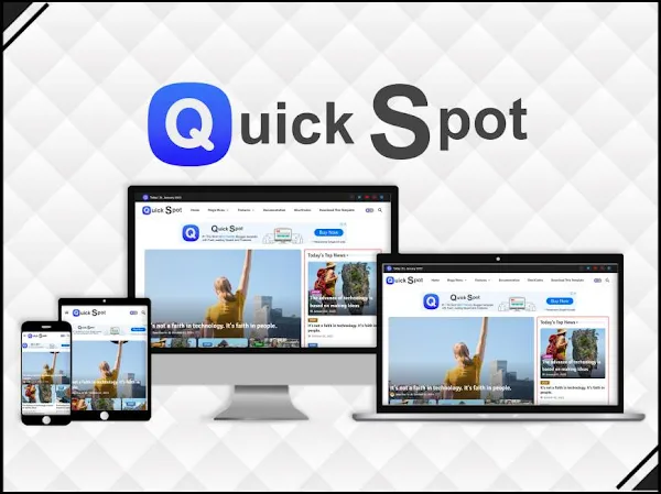 QuickSpot - Responsive News & Magazine blogger template - Blogger Template 2024