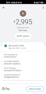 Mall 91 payment proof 28 May 2020