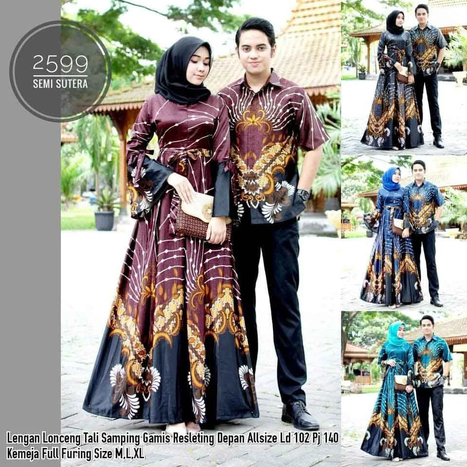 Toko Batik Solo Online Terpercaya Model Baju Batik Couple - Baju gamis batik couple