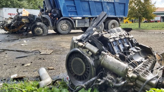  Halálos baleset: két tehergépkocsi ütközött az 512-es főúton, Kalocsánál