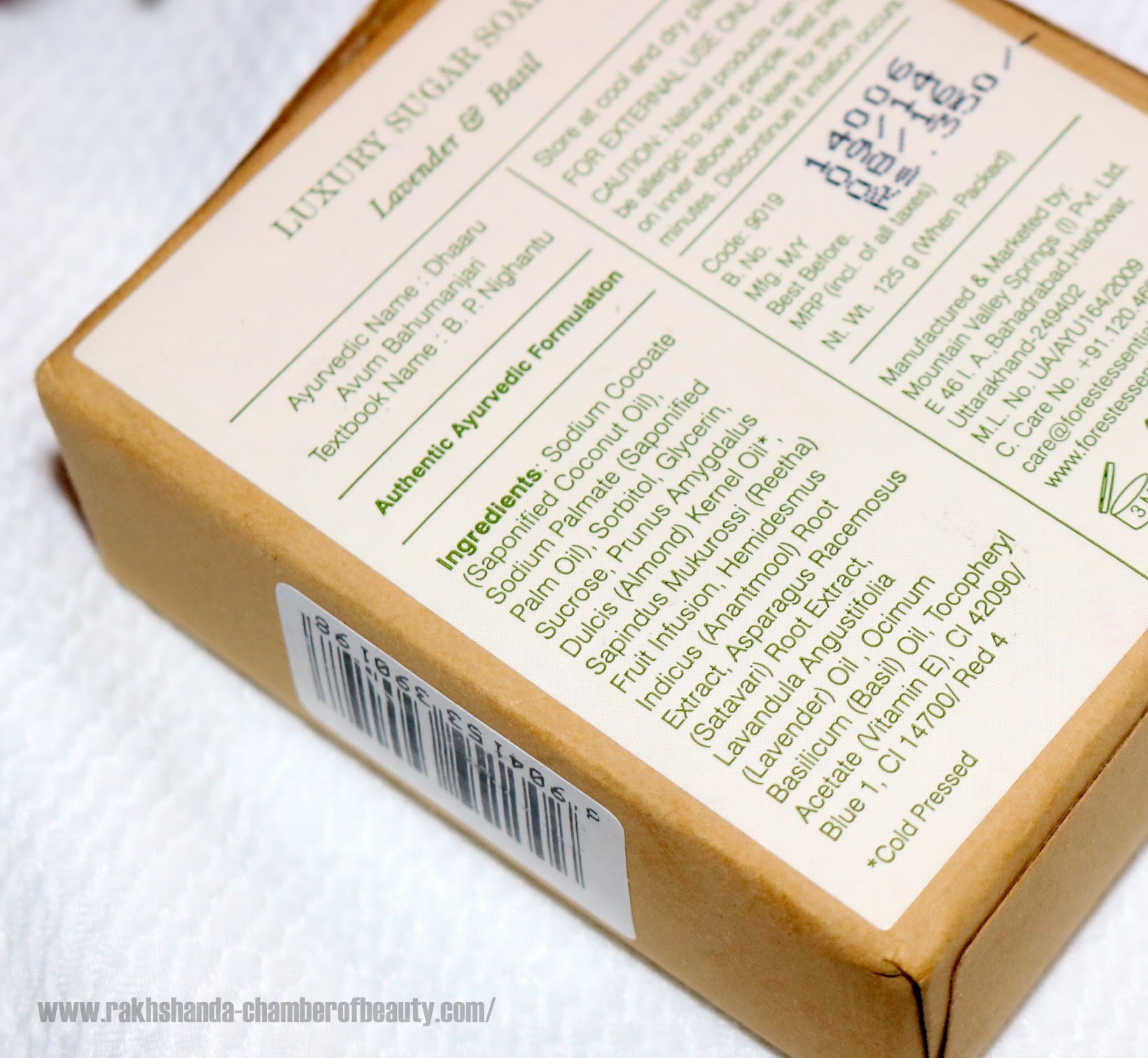 Forest Essentials Luxury Sugar Soap Lavender & Basil review