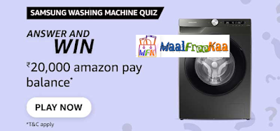 Amazon Samsung Washing Machine Quiz Answer & Win